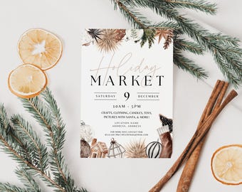 EDITABLE Christmas Pop-Up Event Flyer Canva Template, Holiday Market Flyer, Boutique Pop Up Flyer, Christmas Boutique Flyer, Christmas Popup
