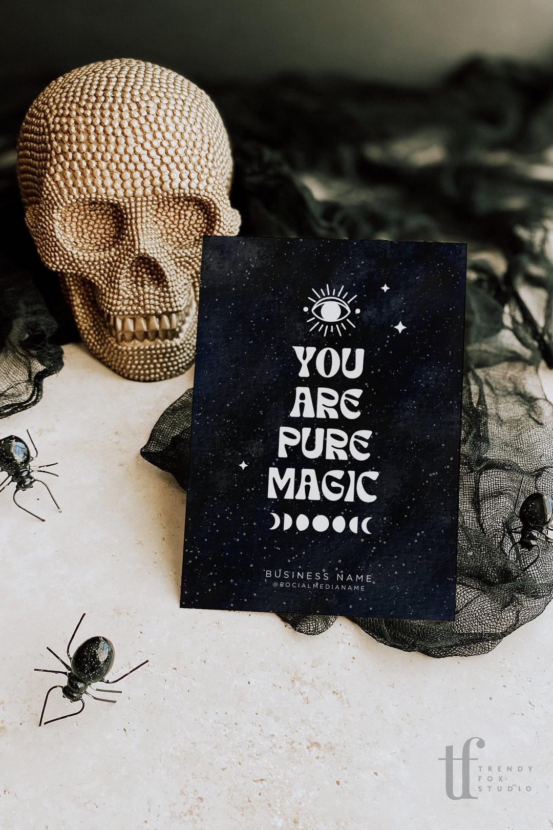 You Are Magic Celestial Business Thank You Card Canva Template, DIY ...