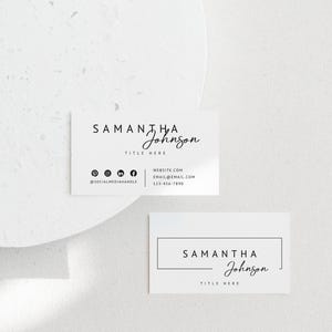 Sjabloon voor visitekaartjes INSTANT DOWNLOAD Afdrukbaar visitekaartje, sjabloon visitekaartje, DIY-telefoonkaart, vrouwelijk visitekaartje - april