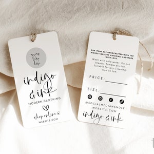 Editable Hanging Tag Template Printable Label Template - Etsy