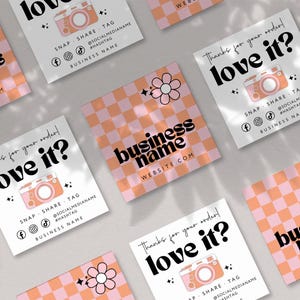 Retro Snap and Share Card Canva Template, Follow Us On Social Media Business Card - Pixie