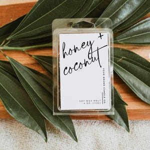 Wax Melt Label Canva Template, Modern Script Wax Tart Clamshell Label - Violet