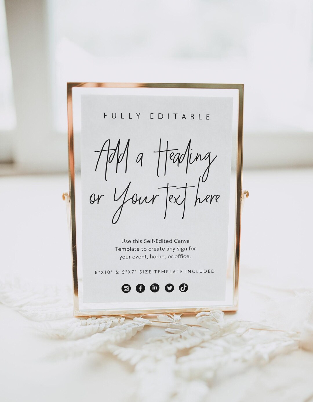 Customizable Sign Canva Template, Printable DIY Editable Minimal ...