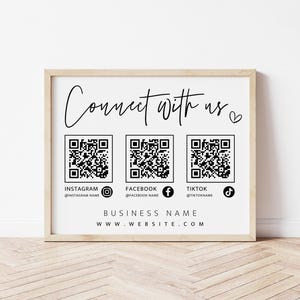 QR-code scan-to-pay-tekensjabloon, afdrukbaar bedrijfsbord, scanbare prijslijst, bord geaccepteerde betalingen, Venmo-bord, Scan Me-bord - Skye