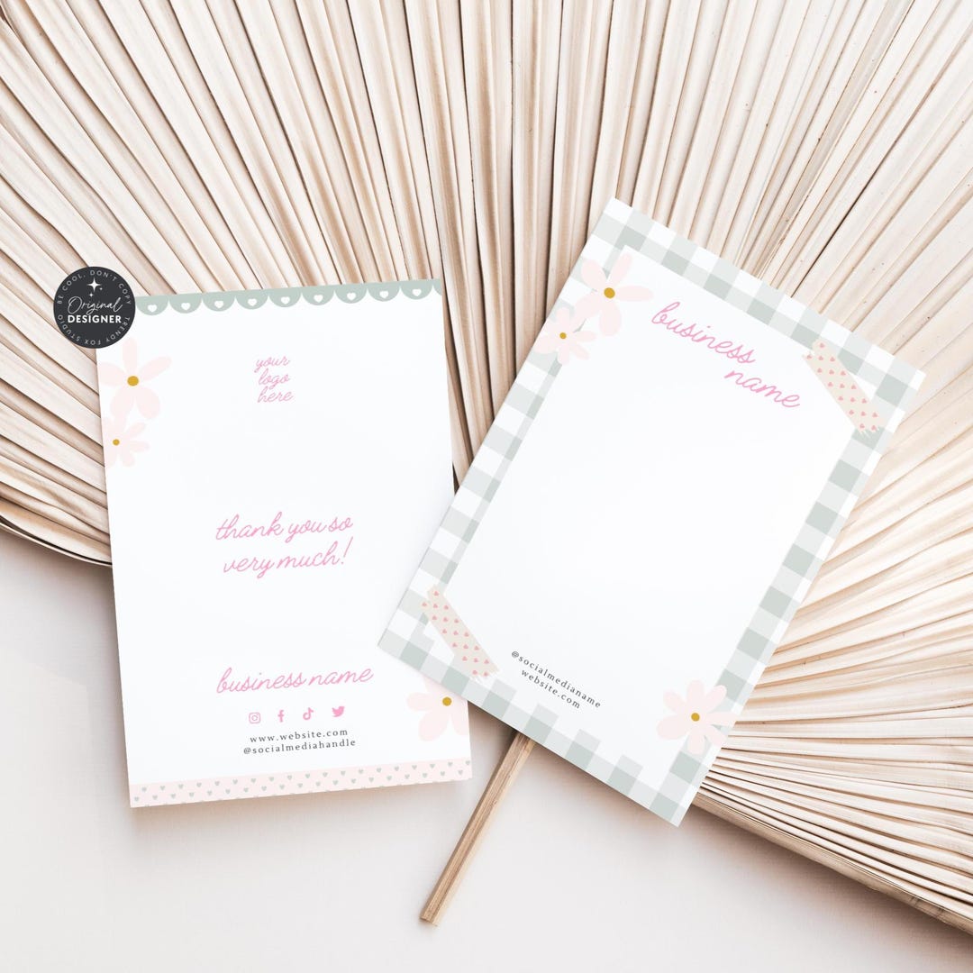 Printable Display Card, Hair Bow Backing Card Canva Template, Girly ...