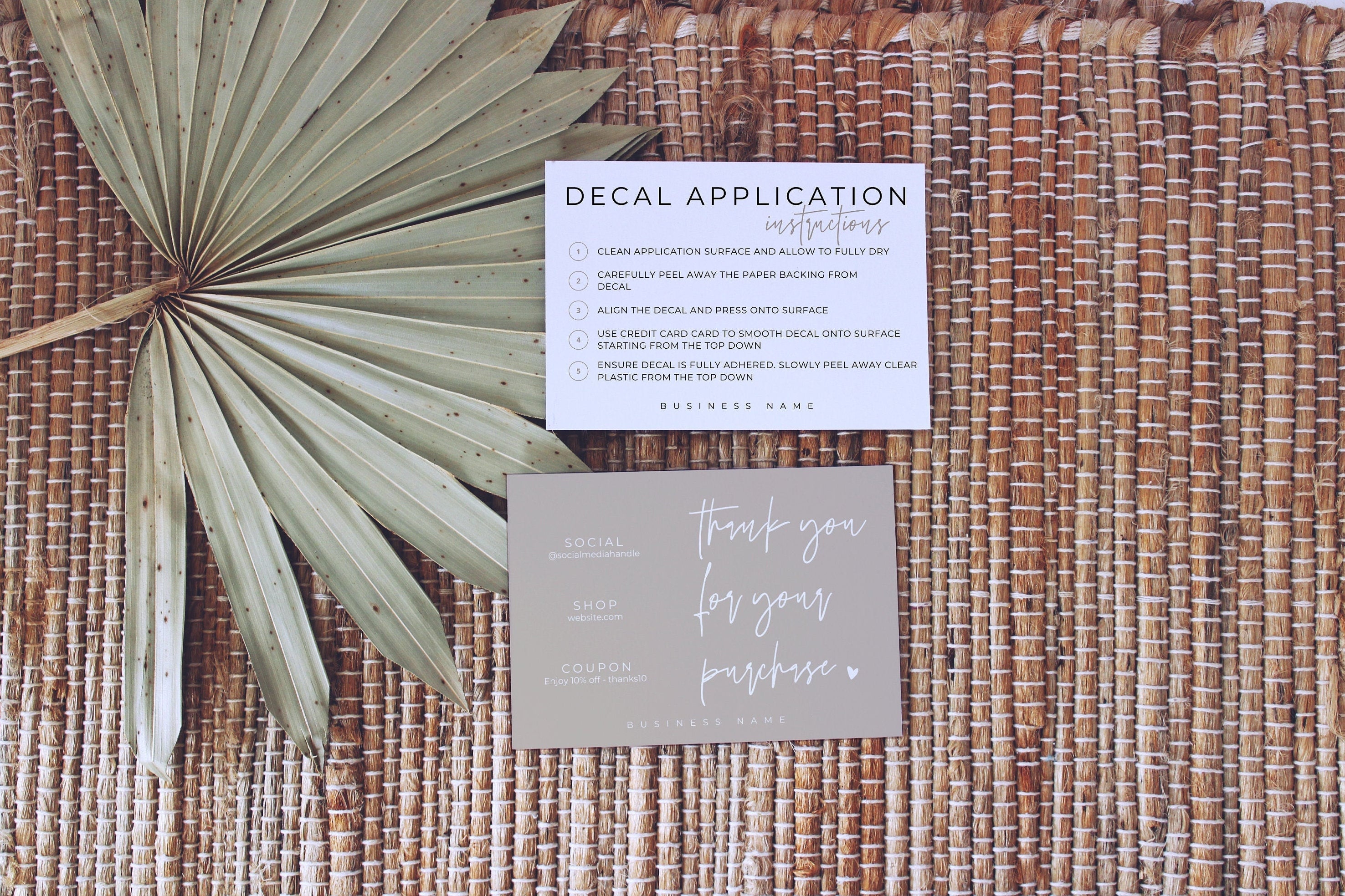 printable vinyl decal instructions editable decal application etsy