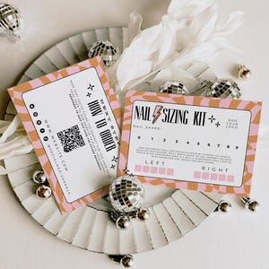 Nails Sizing Kit Canva Template, Editable Artificial Nails Sizing Chart, Printable Press On Nail Sizing Guide, Nail Backing Card - Brooks