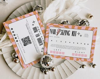 Nails Sizing Kit Canva Template, Editable Artificial Nails Sizing Chart, Printable Press On Nail Sizing Guide, Nail Backing Card - Brooks