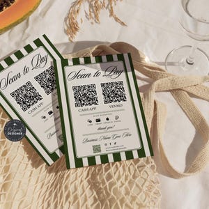 Old Money Editable Scan to Pay Sign QR Code Sign Template Canva, Vintage Printable Payment Sign, Accepted Payments, CashApp Venmo - Lorna