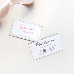 Preppy Key Card Code Preppy Business Card QR Code Canva Template, INSTANT DOWNLOAD ...