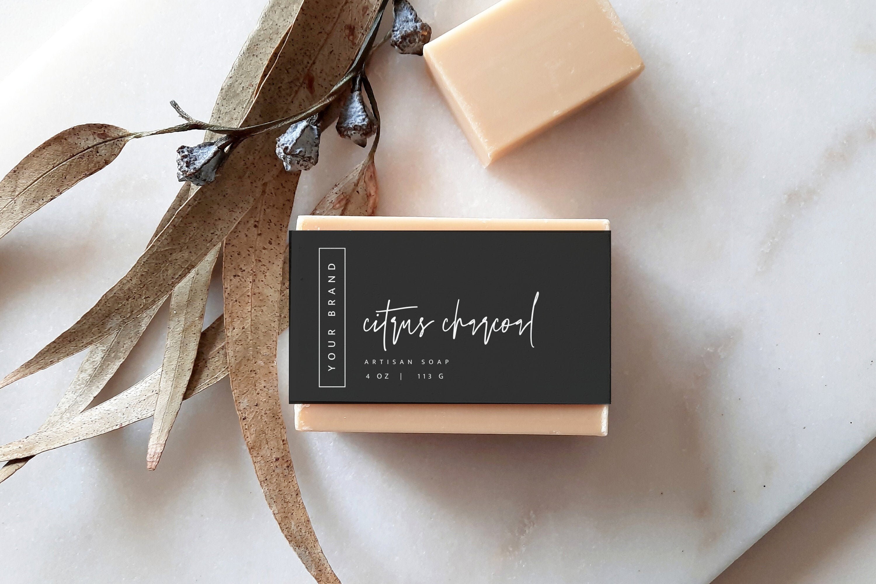 Stationery DIY Soap Labels Modern Soap Packaging Printable Wrap Around 