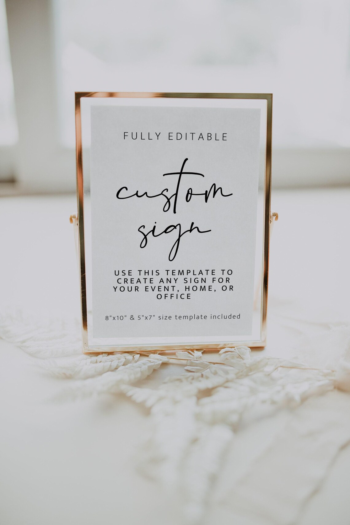 Customizable Sign Template, Printable Sign 8x10, DIY Editable Sign ...