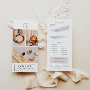 Business Rack Card Flyer Canva Template, One Page Marketing Flyer, Editable Printable Services, Small Business Templates, Canva Thin Flyer
