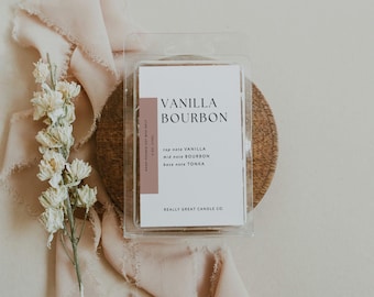 Modern Wax Melt Label Template Editable Label DIY Minimal Wax Tart Label Customizable Pre Designed Wax Label Template Instant Download Cosmo