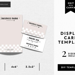 Printable Hair Bow Backing Card Canva Template, Hair Clip Display Card ...