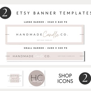 ミニマルなEtsyショップバナー、ニュートラルなEtsyカバーテンプレート、DIY Etsyストアブランディング、編集可能なEtsyストアバナーアイコン、Etsyスライダー画像 - Kate 画像 3