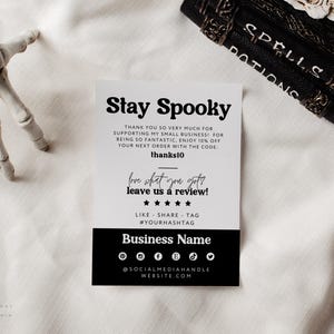 Gothic Business Thank You Card Canva Template Editable Halloween Thank ...