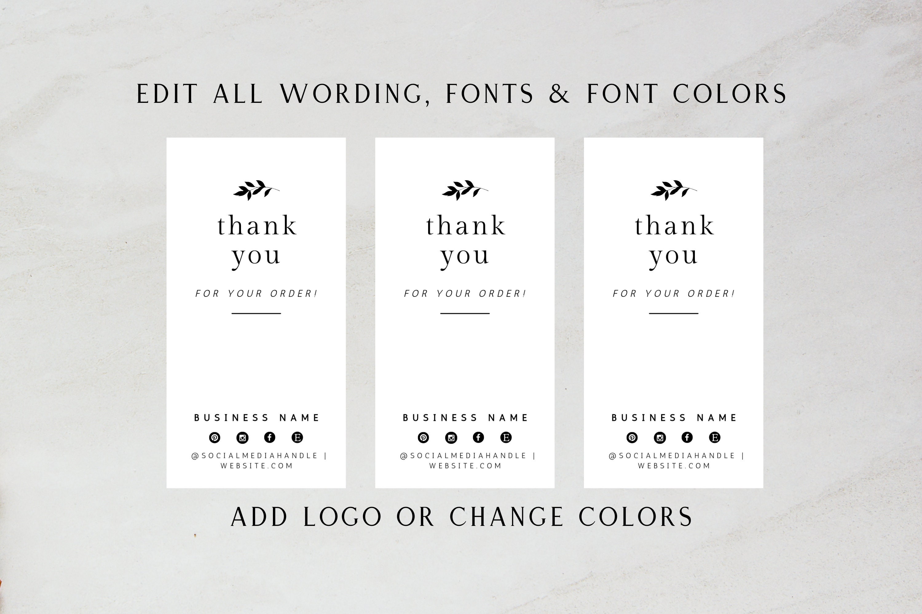 Box Label Template Editable Packaging Labels Order Packaging Etsy UK