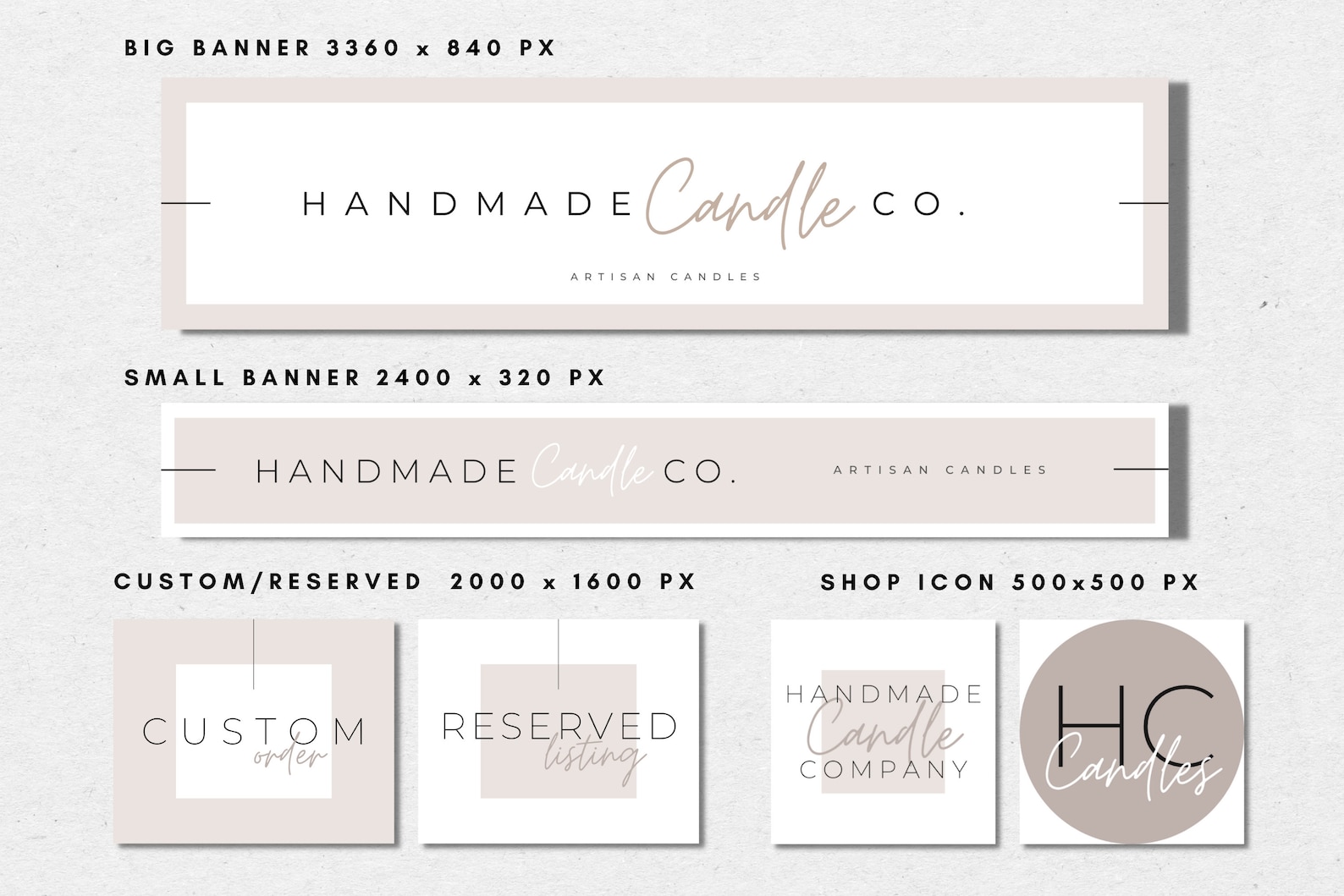 Image 1 for Etsy Banner Template