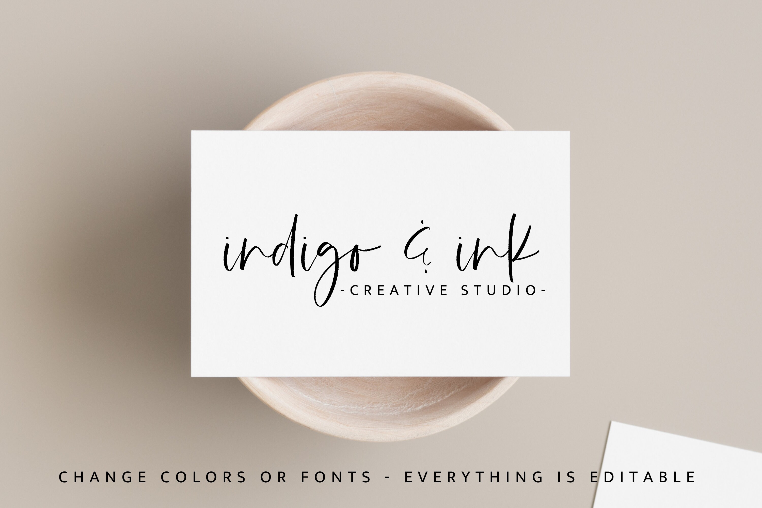 Premade Boho Logo Design Signature Text Logo Handwritten - Etsy