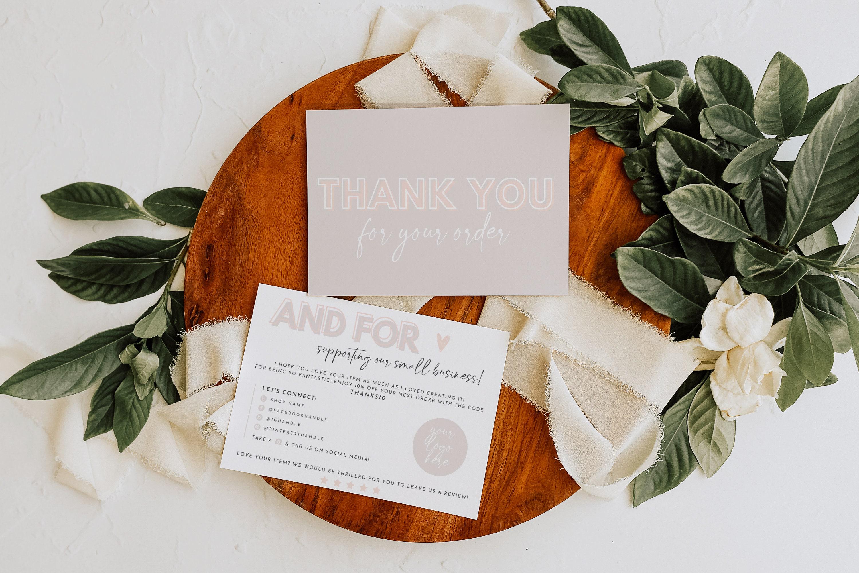 Small Business Thank You Card Template, Editable Thanks for Your ...