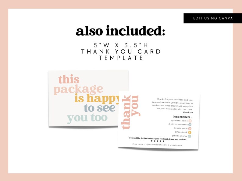 Rainbow Etsy Shop Template Kit Canva, Pastel Etsy Banner with Listing ...