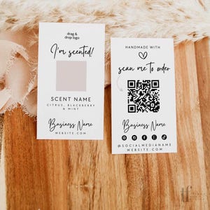 Candle Scent Sampler Card Canva Template, Wax Melt Tester Card, Small Business Candle Card Package Insert, Fragrance Tester, 2x3.5 - Allie