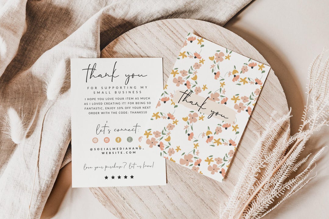 Pastel Floral Thank You Card Canva Template, Vintage Flowers Shabby ...