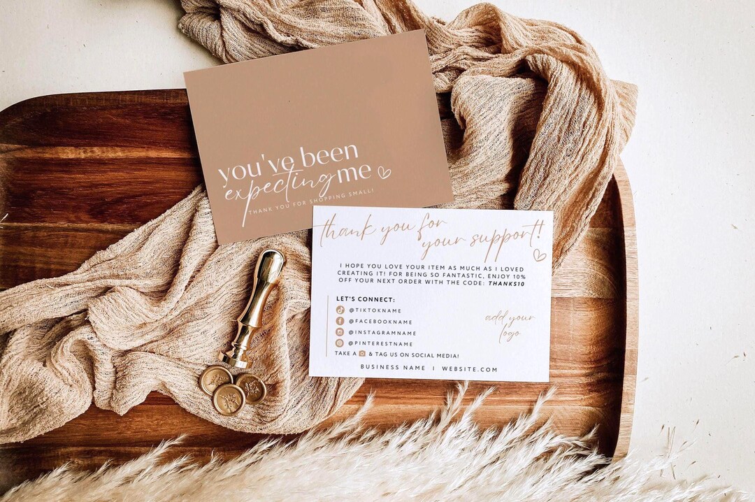 Thanks Fg Boho Business Thank You Card Canva Template, Editable Thanks for Your ...