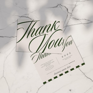EDITABLE Luxury Business Thank You Card Canva Template, Old Money Customer Package Insert Card, Elegant Postcard Thank You Mailer - Lorna