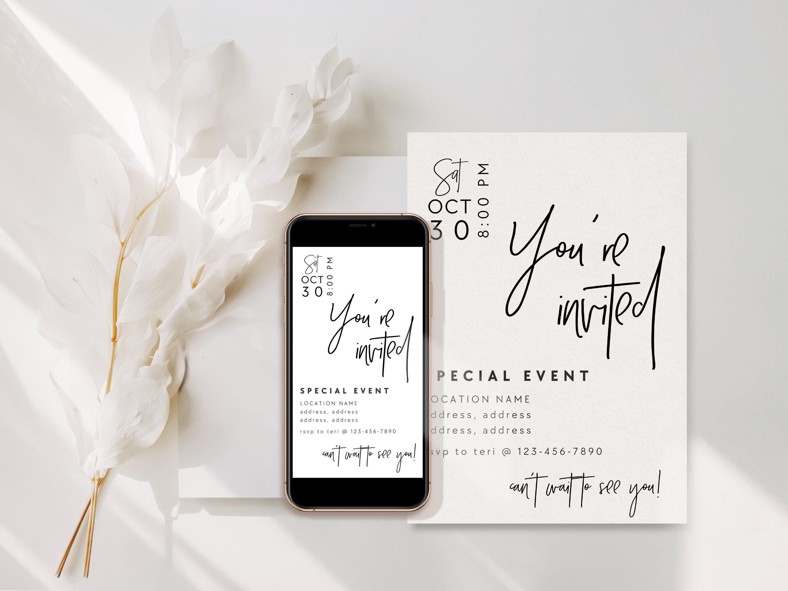 Modern Business Invitation Template, Grand Opening Invitation, Digital ...