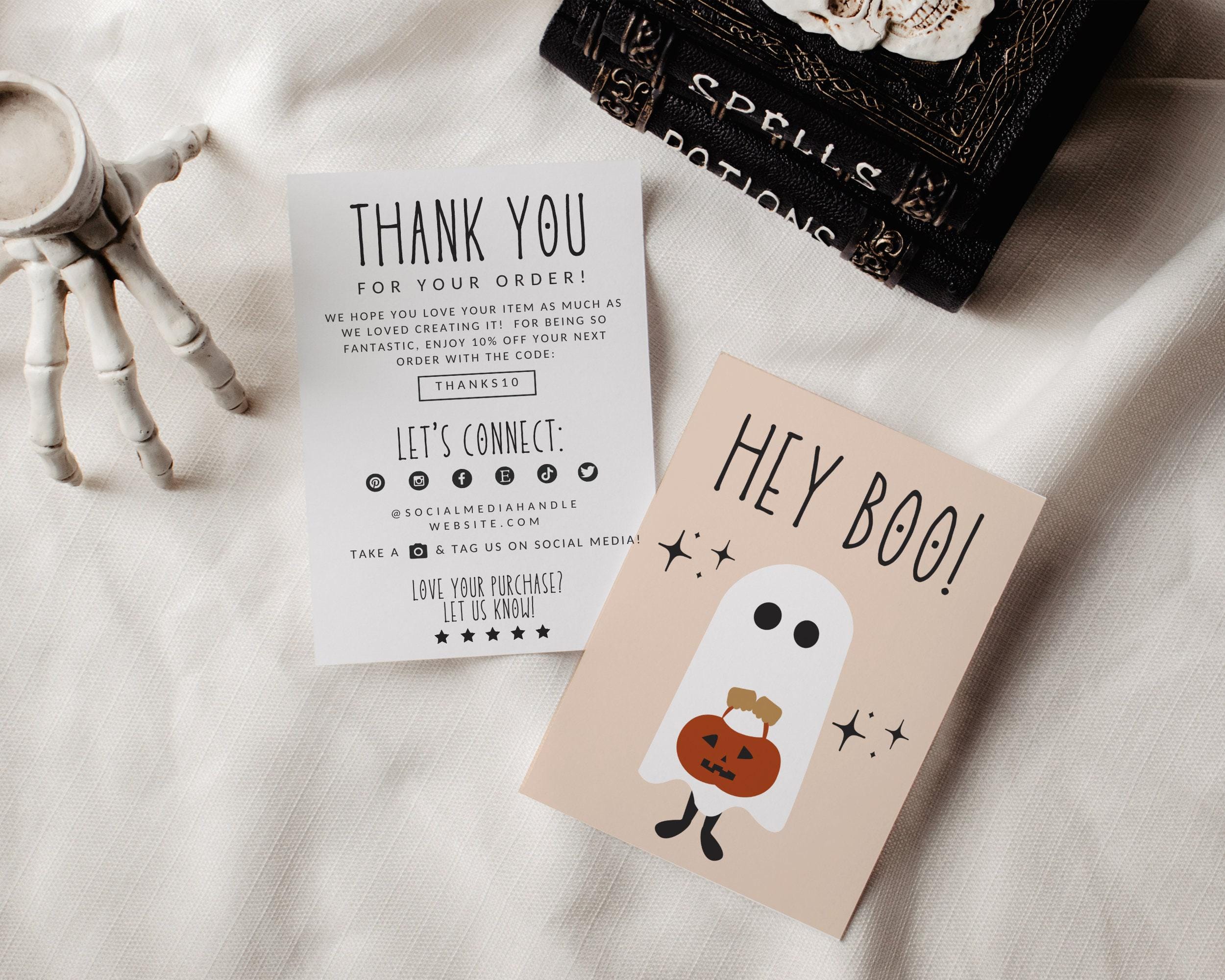 Halloween Business Thank You Card Template, Editable Small Business ...