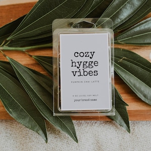 Rustic Wax Melt Label Template, Editable Label Minimal Wax Tart Label, Pre Designed  Clamshell Wax Label Template Instant Download - Landry