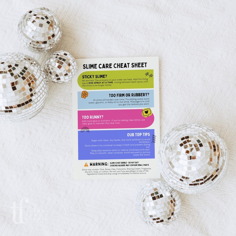 Slime Instruction Thank You Card Canva Template, Package Insert - Etsy ...