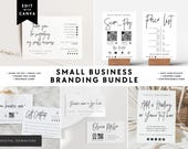 Small Business Branding Bundle Canva Template - Business Card, Scan to Pay Price List, Thank You Card Gift Certificate, Referral Card | Dusk