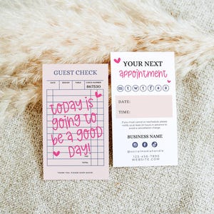 Trendy Appointment Card Canva Template, Editable Appt Business Card, Appointment Reminder Printable, Next Appointment Business Card