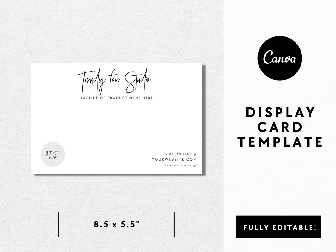 Printable Headband Display Card Template, Editable Ear Warmer Display ...
