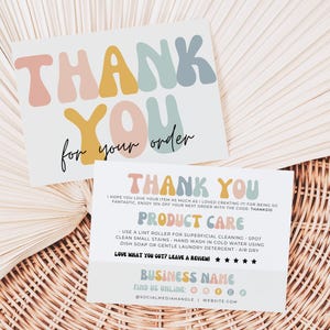 Crochet Care Instruction Card Canva Template, Editable Yarn Care Instruction Instruction Card, Printable Plush Cleaning Insert Card - Amy