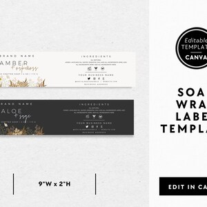 Printable Soap Label Template, Customizable Soap Wrap Label, Body ...