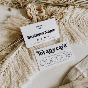 Plantilla de tarjeta de fidelización retro, tarjeta perforada editable para clientes, diseño de tarjeta de recompensas, tarjeta de descuento imprimible DIY, tarjeta de sellos para clientes Canva, Dani