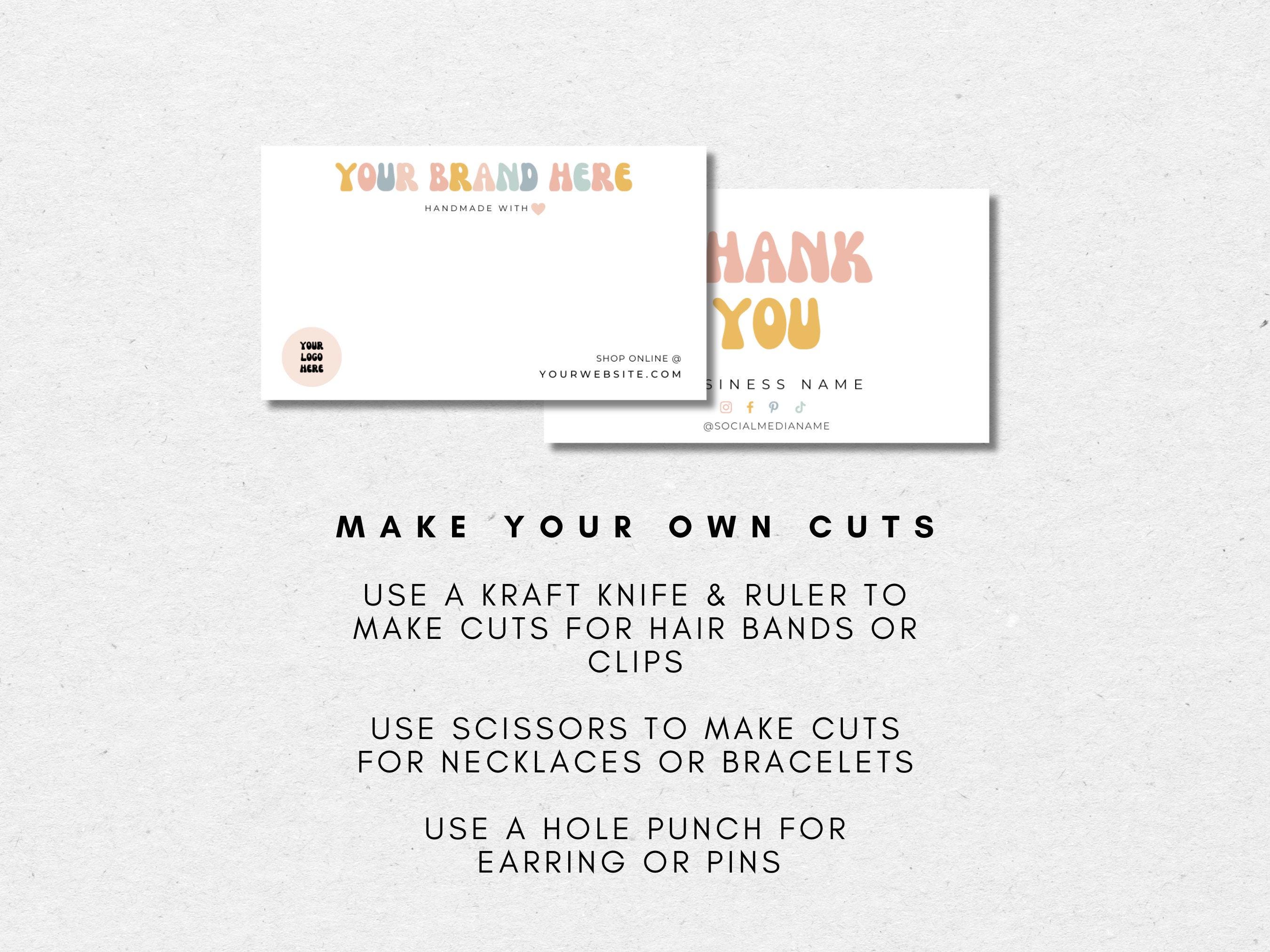 Retro Display Card Canva Template, Hair Bow or Clip Backing Card ...