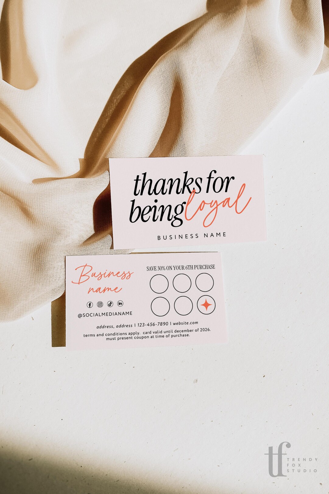 Boho Loyalty Card Canva Template, Customer Stamp or Punch Card ...