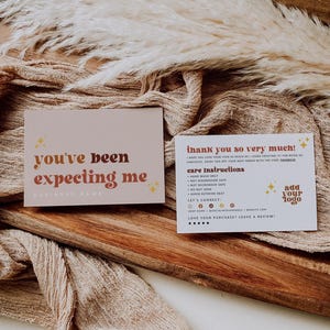 Retro Tumbler Care Instructions Card, Editable Cup Care Card, Washing Instructions Card, Printable Cup Care Instruction Canva Template - Ace