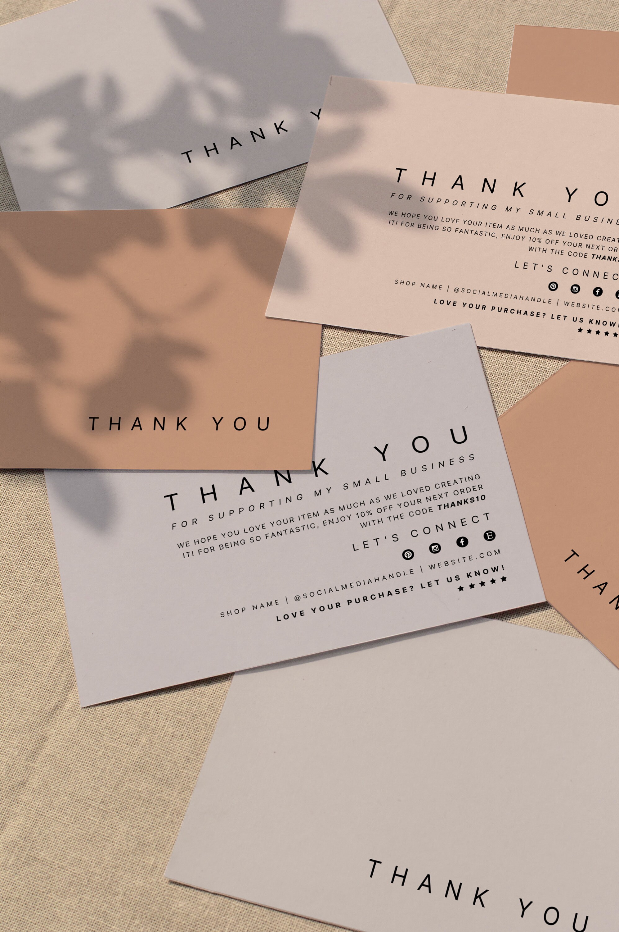 Printable Luxury Thank You Card Template Small Business - Etsy Canada