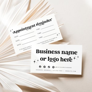 Appointment Card Canva Template, Retro Appt Card Design, Editable Business Card, Appointment Reminder Printable, Next Appointment Card -Dani