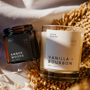 Modern Candle Label Template Editable Label DIY Minimal Candle Label Customizable Pre Designed Jar Label Template Instant Download - Monte