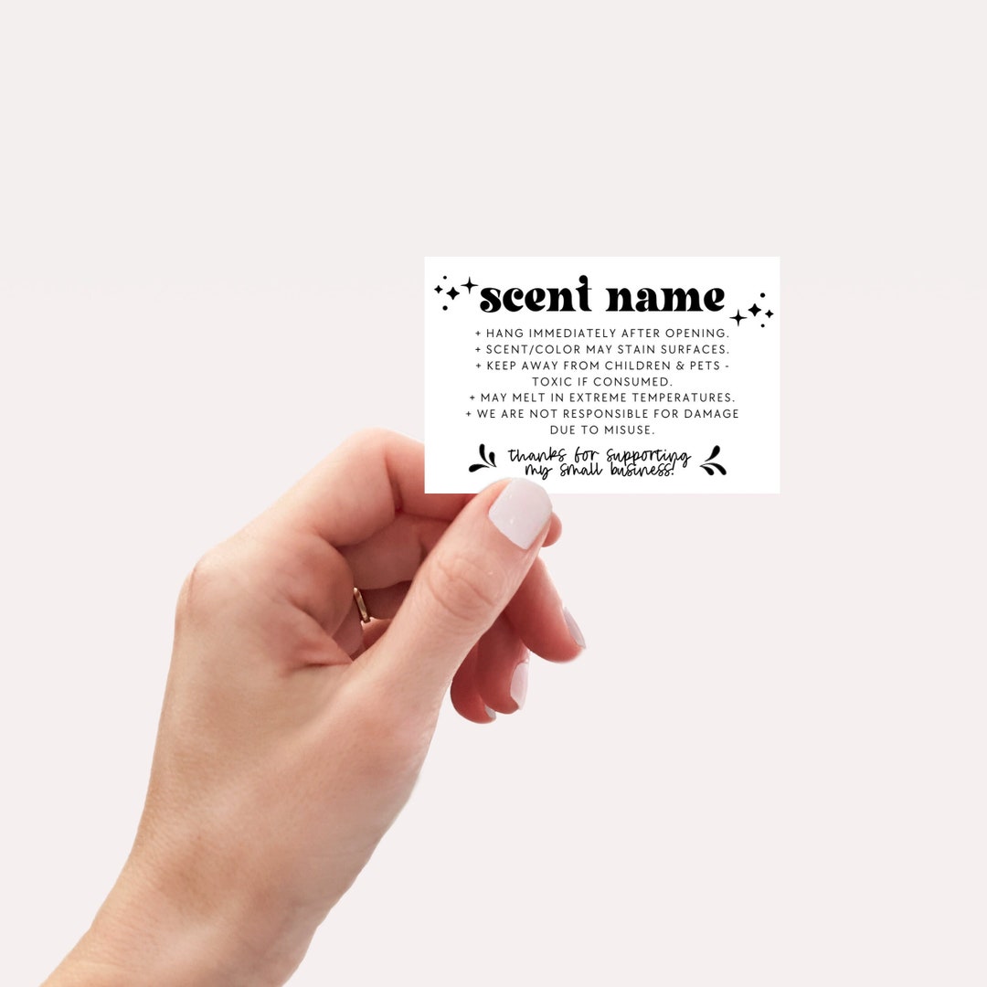 Air Freshener Label Canva Template Warning Label for Car Etsy