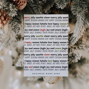 Cute Christmas Business Thank You Canva Template, Modern Holiday Printable Thanks For Your Purchase, Editable Simple Seasonal Package Insert