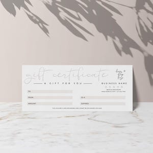 Boho Gift Certificate Template, DIY Printable Gift Voucher Certificate, Editable Gift Card, Spa Gift Certificate, Canva Template - Carli
