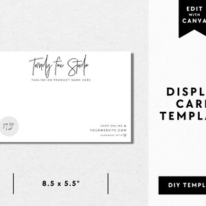 Printable Headband Display Card Template, Editable Ear Warmer Display ...